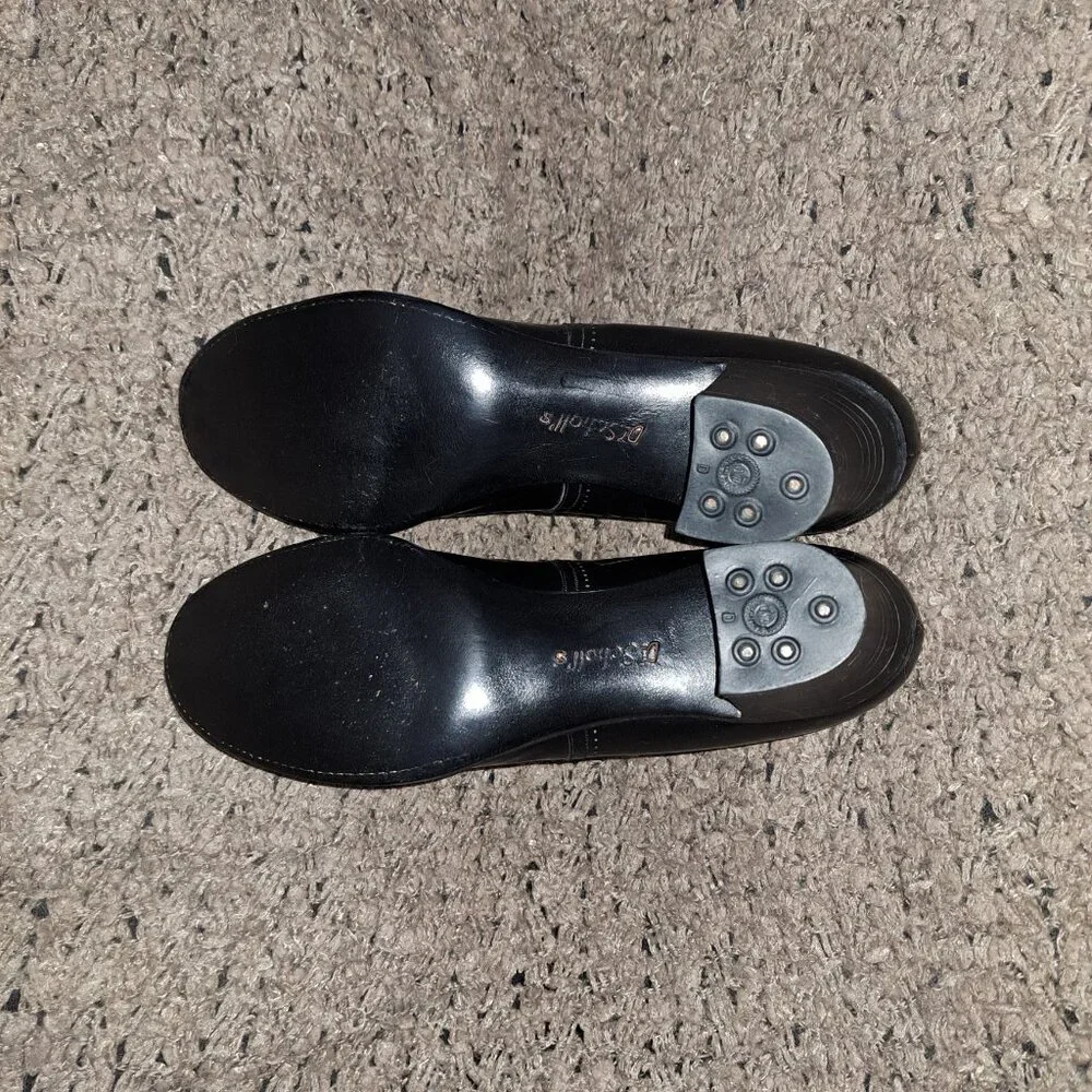 1940's Vintage-DR. SCHOLL'S-Black Leather Granny Heels-Cut-Outs-Sz 7-Near Mint - Picture 8 of 8